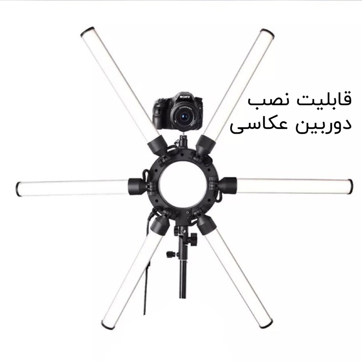 نور ثابت ال ای دی وسکات مدل ستاره ای AL-120X به همراه سه پایه