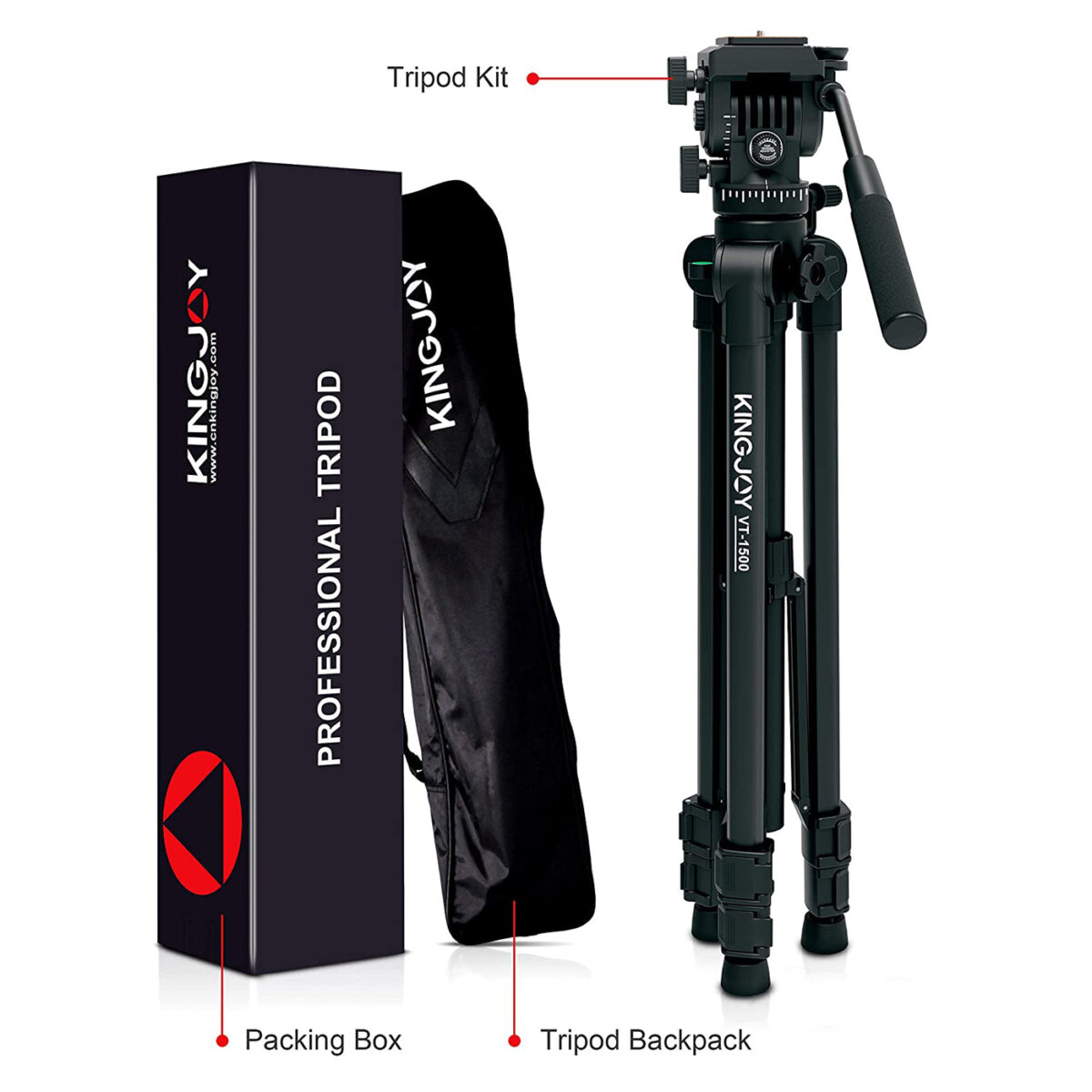 سه پایه دوربین کینگ جوی مدل VT-1500