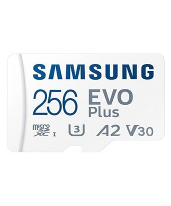 کارت حافظه microSDXC سامسونگ مدل Evo Plus A2 V10 کلاس 10 استاندارد UHS-I U3 سرعت 130MBps به همراه آداپتور SD ظرفیت 256 گیگابایت