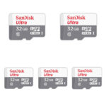 کارت حافظه microSDHC سن دیسک مدل Ultra کلاس 10 استاندارد UHS-I سرعت 100MBps ظرفیت 32 گیگابایت بسته 5 عددی