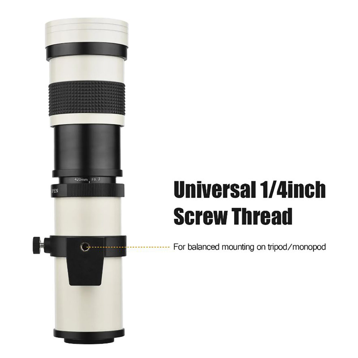 لنز دوربین آندوئر مدل EF 420-800MM mf f/8.3-16 Super Telephoto Zoom مناسب برای دوربین های کانن