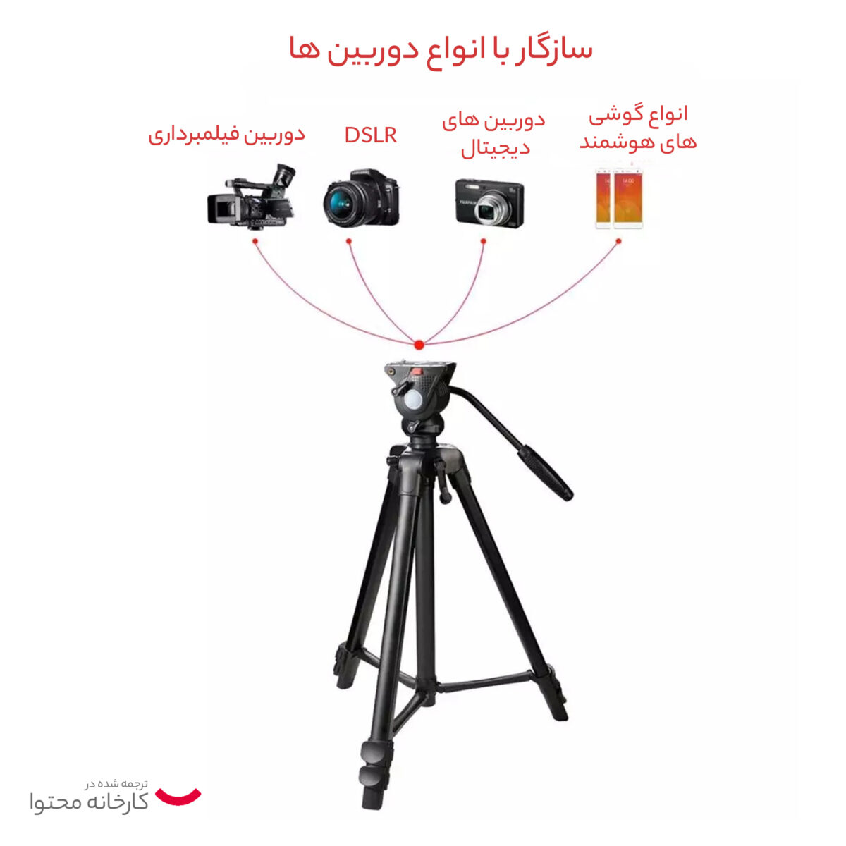 سه پایه دوربین ویفنگ مدل WT-3308A